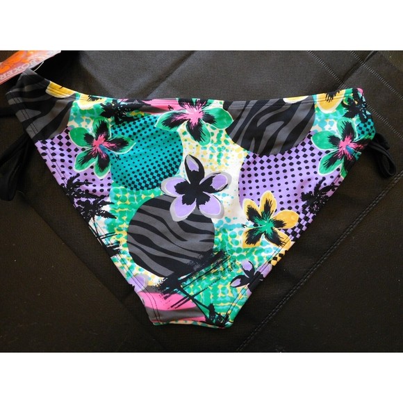 Joe Boxer Swim Bottom Womens Floral Bikini Bottom Size Medium - Picture 2 of 9
